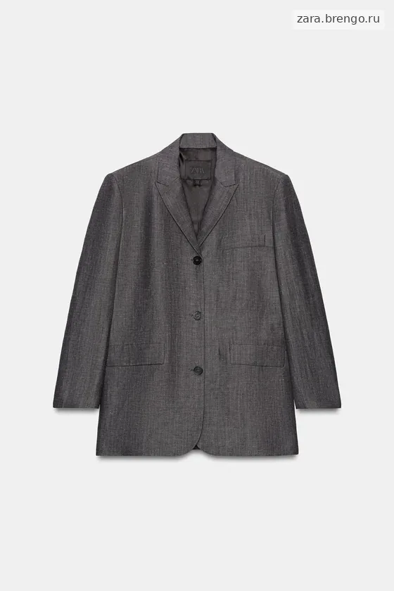 БЛЕЙЗЕР ПРЯМОГО КРОЯ ИЗ СМЕСОВОГО ЛЬНА — коллекция Zara «ZW»