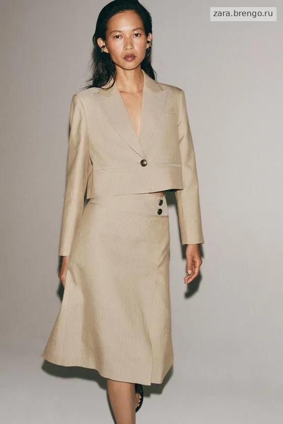 УКОРОЧЕННЫЙ БЛЕЙЗЕР В ПОЛОСКУ — коллекция Zara «ZW»