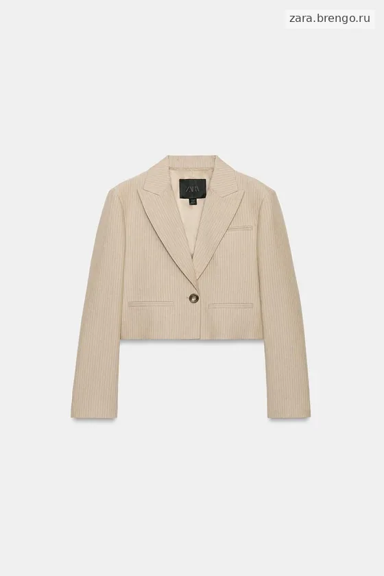 УКОРОЧЕННЫЙ БЛЕЙЗЕР В ПОЛОСКУ — коллекция Zara «ZW»