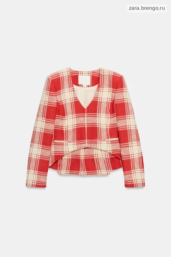 ПРИТАЛЕННАЯ КУРТКА В КЛЕТКУ — коллекция Zara «ZW»