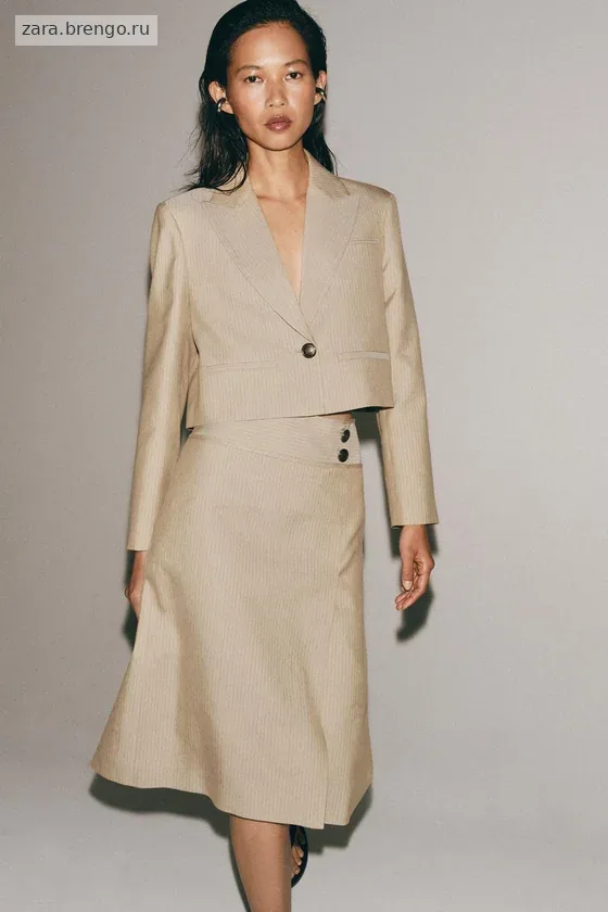ЮБКА ПРЯМОГО КРОЯ В ПОЛОСКУ — коллекция Zara «ZW»