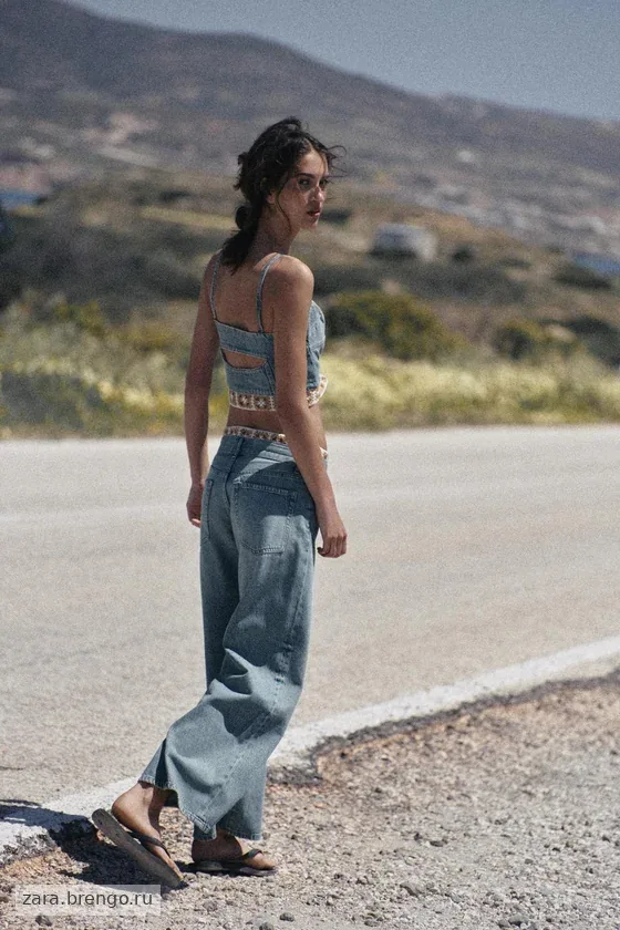ДЖИНСЫ Z1975 LOOSE FIT СО СРЕДНЕЙ ПОСАДКОЙ И ВЯЗАНЫМИ ДЕТАЛЯМИ