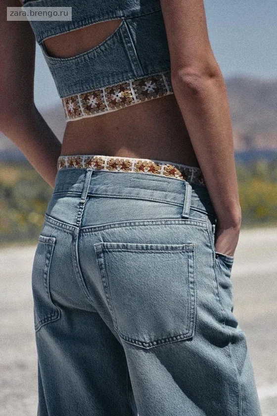 ДЖИНСЫ Z1975 LOOSE FIT СО СРЕДНЕЙ ПОСАДКОЙ И ВЯЗАНЫМИ ДЕТАЛЯМИ