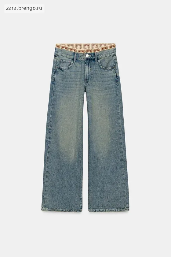 ДЖИНСЫ Z1975 LOOSE FIT СО СРЕДНЕЙ ПОСАДКОЙ И ВЯЗАНЫМИ ДЕТАЛЯМИ
