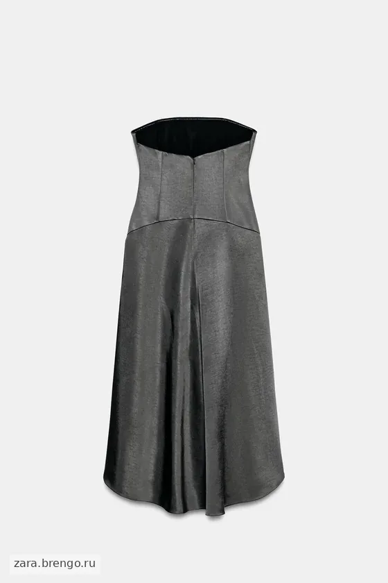 АТЛАСНОЕ АСИММЕТРИЧНОЕ ПЛАТЬЕ коллекция Zara «ZW»