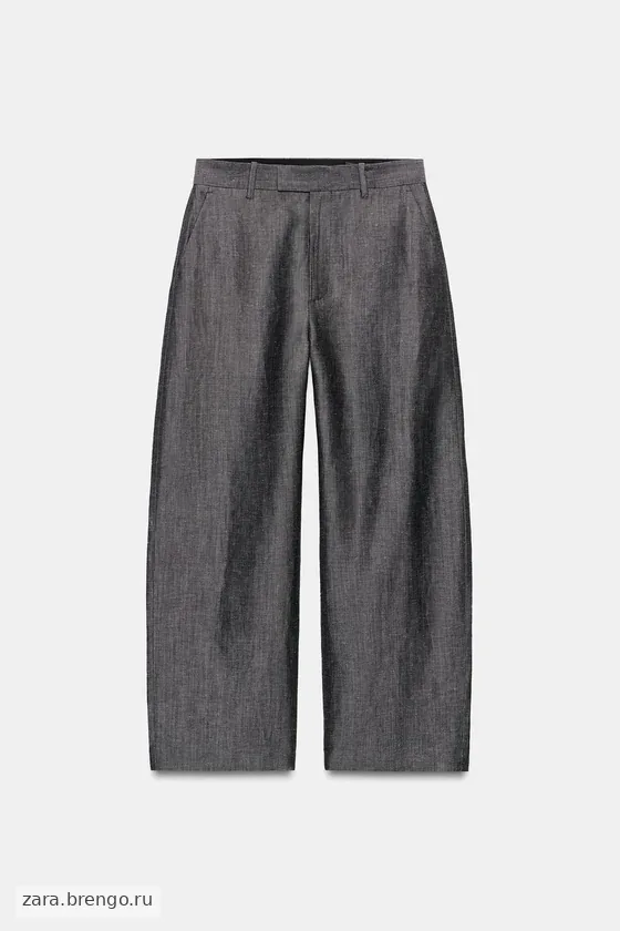 ШИРОКИЕ БРЮКИ ИЗ СМЕСОВОГО ЛЬНА — коллекция Zara «ZW»