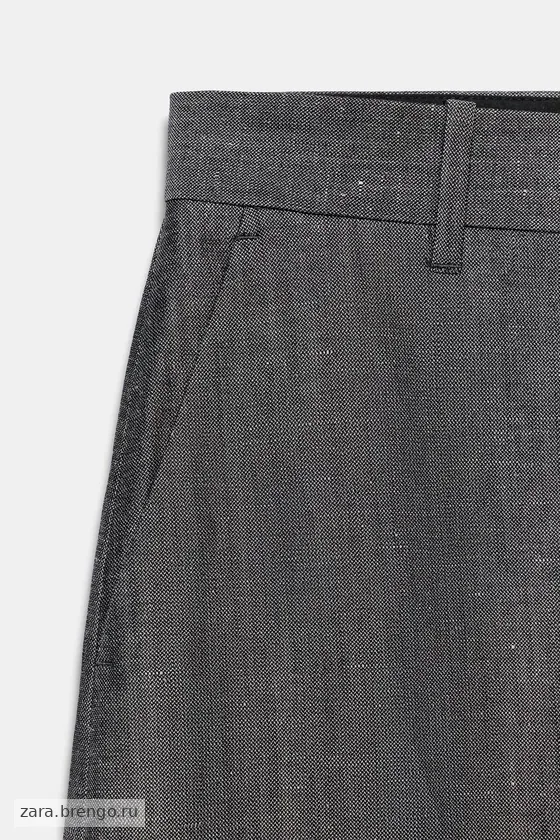 ШИРОКИЕ БРЮКИ ИЗ СМЕСОВОГО ЛЬНА — коллекция Zara «ZW»