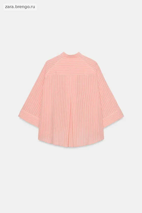 РУБАШКА В ПОЛОСКУ АСИММЕТРИЧНОГО КРОЯ коллекция Zara «ZW»