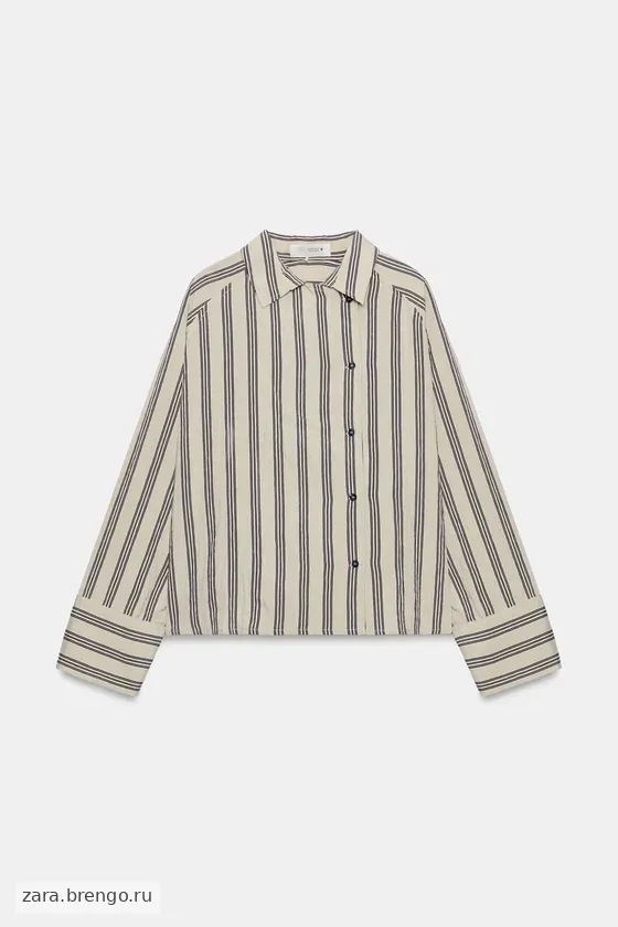 РУБАШКА ОВЕРСАЙЗ В ПОЛОСКУ — коллекция Zara «ZW»
