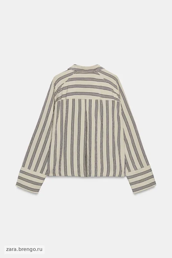 РУБАШКА ОВЕРСАЙЗ В ПОЛОСКУ — коллекция Zara «ZW»