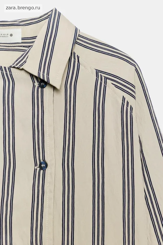 РУБАШКА ОВЕРСАЙЗ В ПОЛОСКУ — коллекция Zara «ZW»