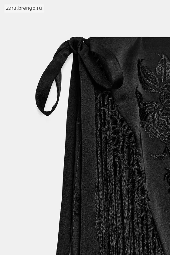 ЮБКА С ВЫШИВКОЙ И БАХРОМОЙ — коллекция Zara «ZW»