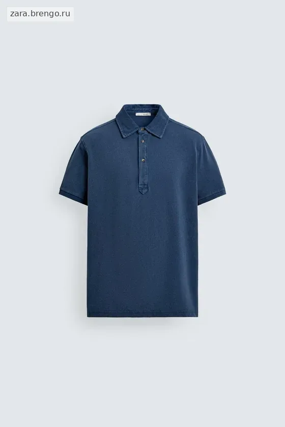 ПОЛО ПИКЕ стандартной посадки С ЭФФЕКТОМ ПОТЕРТОСТИ