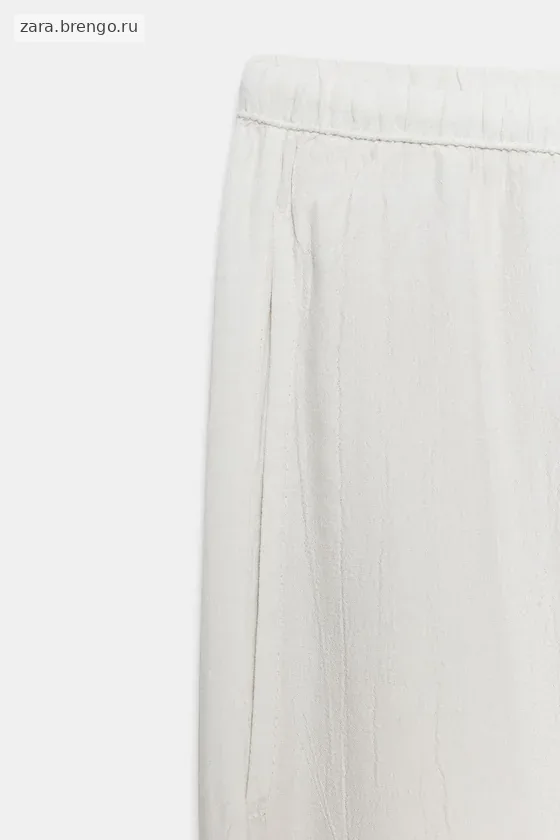 БРЮКИ В ПИЖАМНОМ СТИЛЕ С КРУЖЕВОМ — коллекция Zara «ZW»
