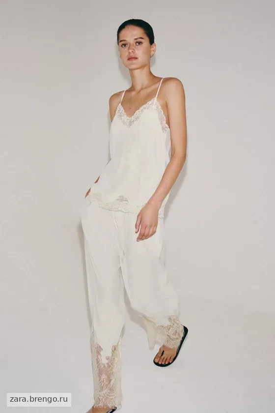 ТОП В БЕЛЬЕВОМ СТИЛЕ С КРУЖЕВОМ — коллекция Zara «ZW»