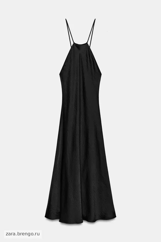 АТЛАСНОЕ ПЛАТЬЕ ХАЛТЕР коллекция Zara «ZW»