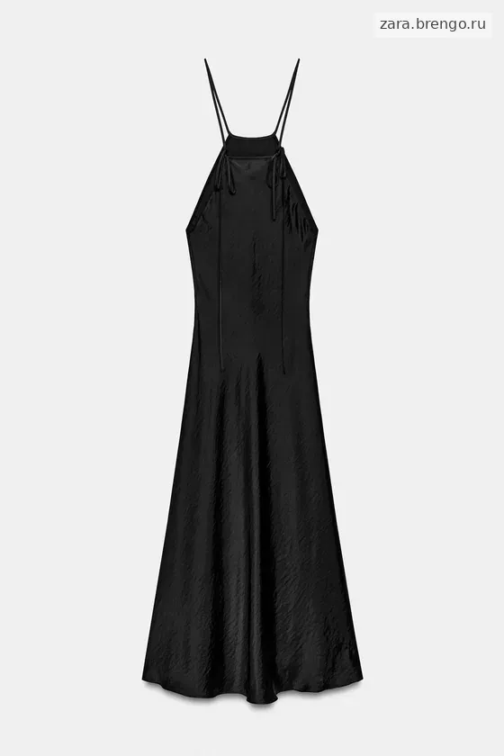 АТЛАСНОЕ ПЛАТЬЕ ХАЛТЕР коллекция Zara «ZW»