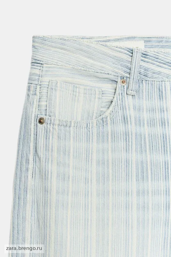 ДЖИНСЫ TRF LOOSE FOLDED С НИЗКОЙ ПОСАДКОЙ В ПОЛОСКУ
