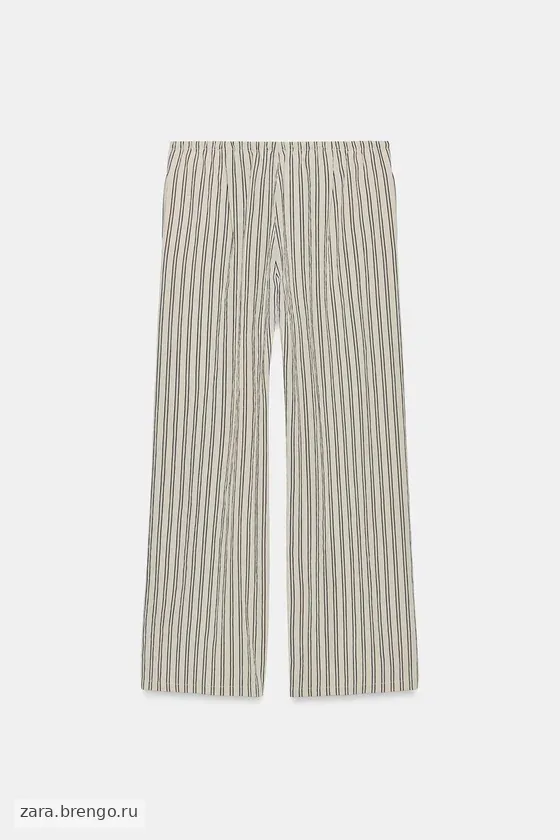БРЮКИ ПРЯМОГО КРОЯ В ПОЛОСКУ — коллекция Zara «ZW»