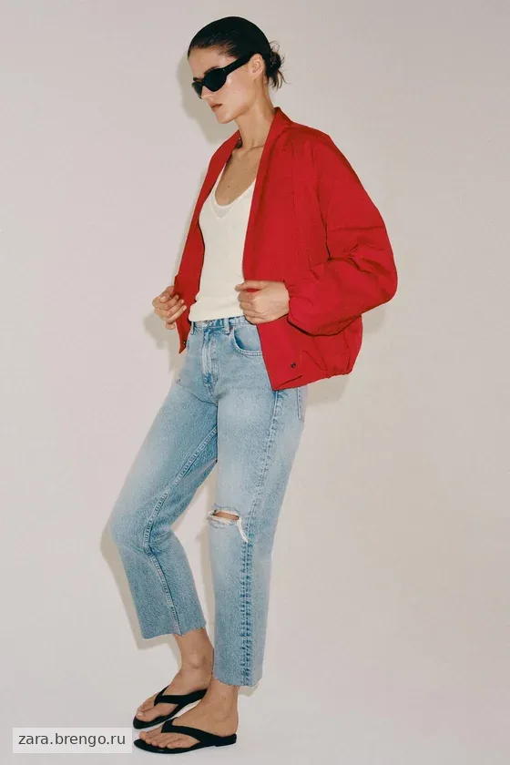 УКОРОЧЕННЫЕ ДЖИНСЫ   СО СРЕДНЕЙ ПОСАДКОЙ — коллекция Zara «ZW»
