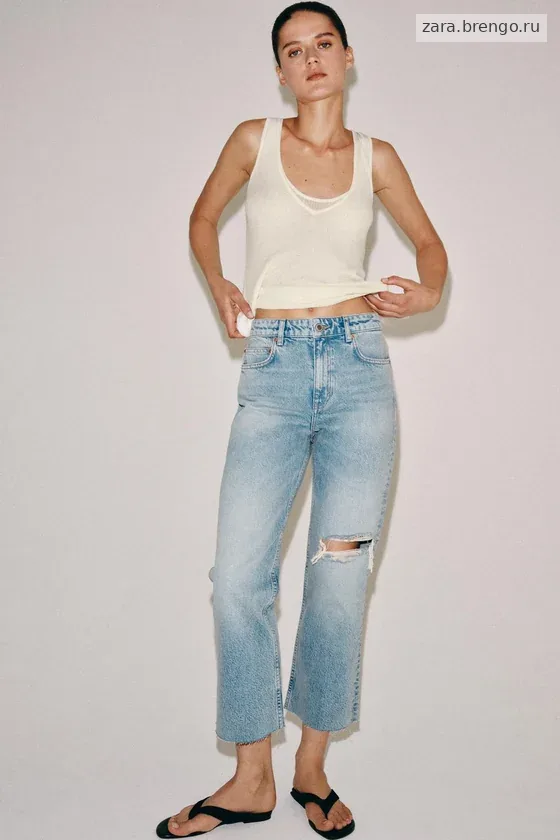 УКОРОЧЕННЫЕ ДЖИНСЫ   СО СРЕДНЕЙ ПОСАДКОЙ — коллекция Zara «ZW»