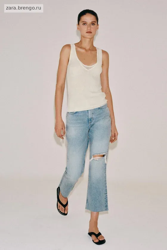 УКОРОЧЕННЫЕ ДЖИНСЫ   СО СРЕДНЕЙ ПОСАДКОЙ — коллекция Zara «ZW»