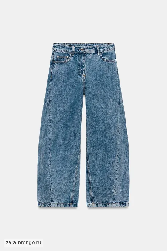 ДЖИНСЫ коллекция Zara «ZW» ANKLE баллон СО СРЕДНЕЙ ПОСАДКОЙ