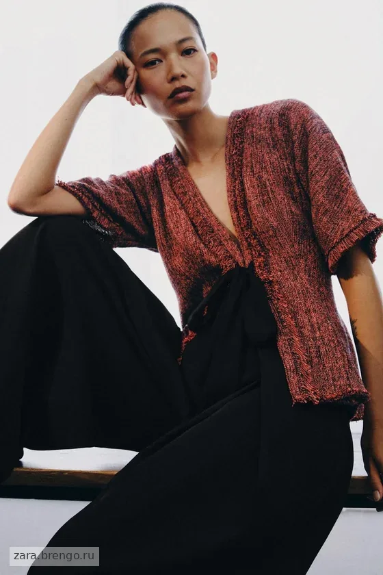 ТОП С БАСКОЙ И БАХРОМОЙ — коллекция Zara «ZW»