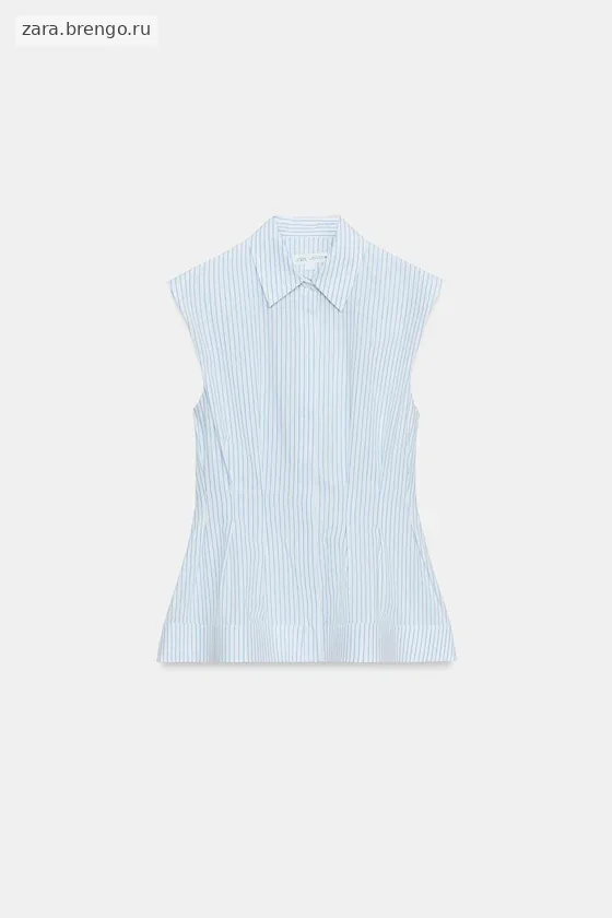 РУБАШКА СО СКЛАДКАМИ И ПРОЙМАМИ — коллекция Zara «ZW»