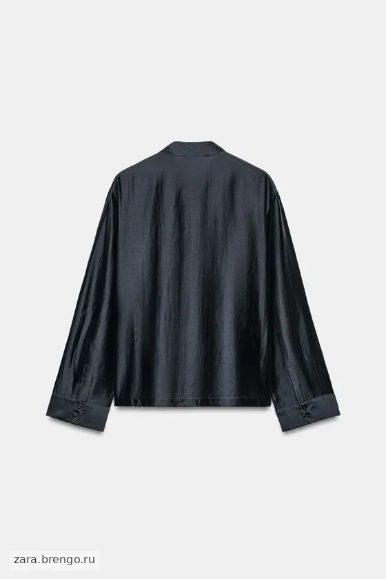 АТЛАСНАЯ РУБАШКА С НАВЕСНЫМИ ПЕТЛЯМИ коллекция Zara «ZW»