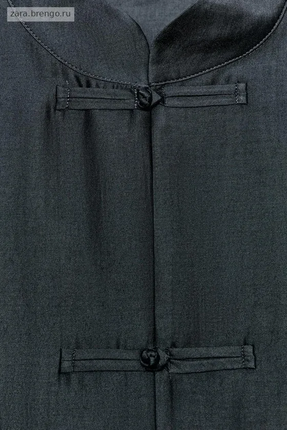 АТЛАСНАЯ РУБАШКА С НАВЕСНЫМИ ПЕТЛЯМИ коллекция Zara «ZW»