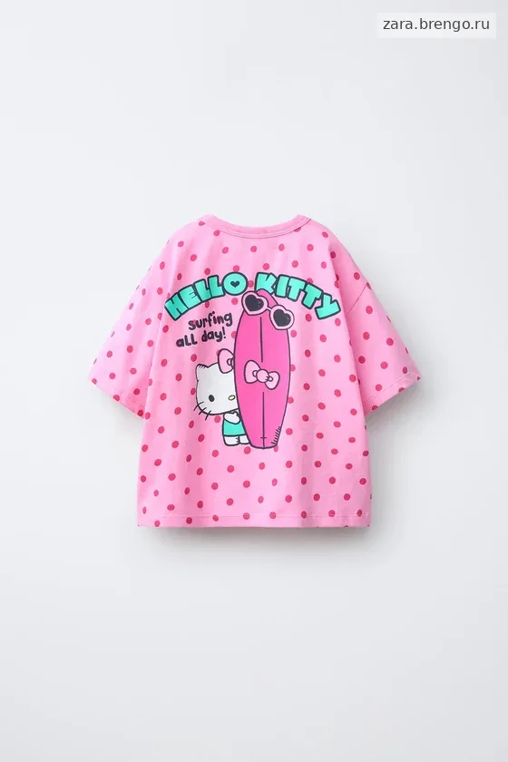 ФУТБОЛКА В ГОРОШЕК И СЕРФИНГ HELLO KITTY ©