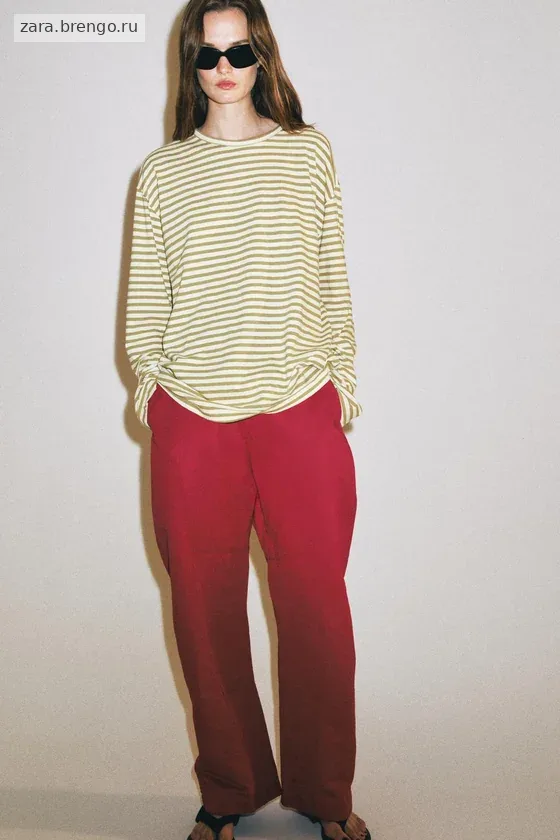 ХЛОПКОВАЯ ФУТБОЛКА В ПОЛОСКУ ИЗ ЛЬНА
