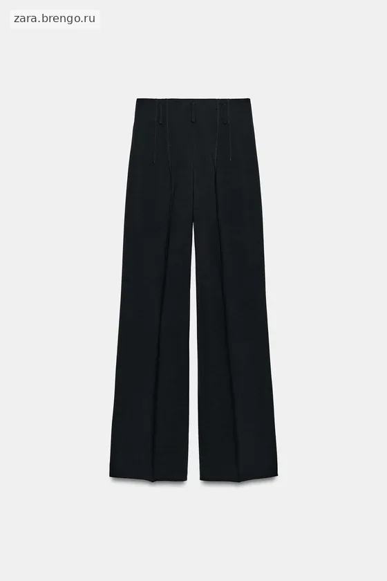 БРЮКИ ИЗ ШЕРСТИ С ВЫСОКОЙ ПОСАДКОЙ — коллекция Zara «ZW»
