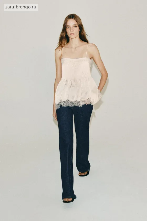 ТОП В БЕЛЬЕВОМ СТИЛЕ С КРУЖЕВОМ — коллекция Zara «ZW»