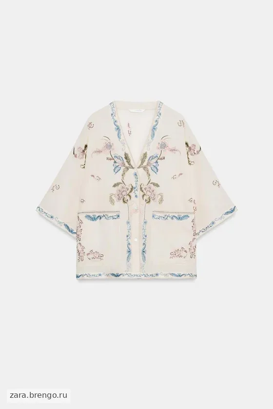 РУБАШКА С ВЫШИВКОЙ — коллекция Zara «ZW»