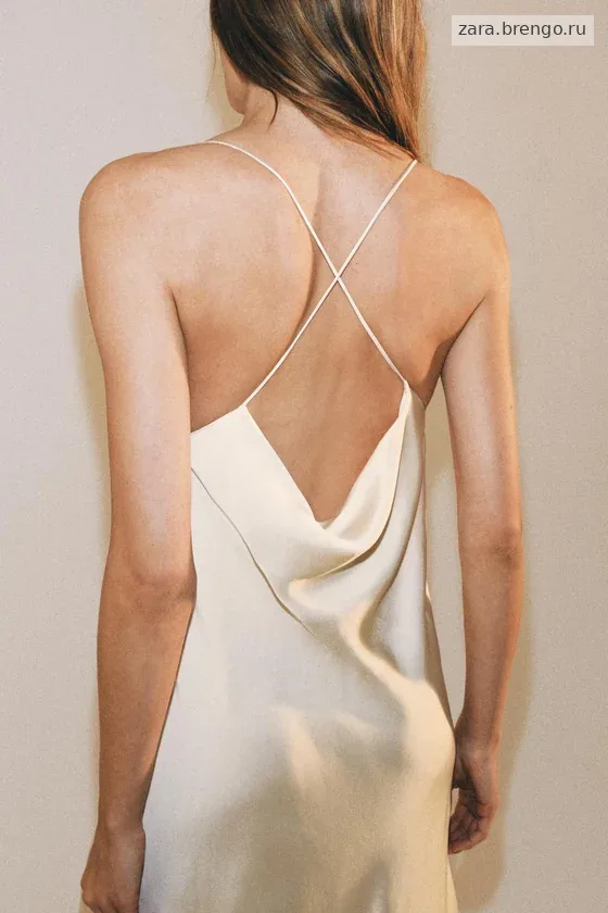 АТЛАСНОЕ ПЛАНЬЕ-КОМБИНАЦИЯ коллекция Zara «ZW»