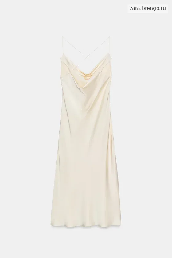 АТЛАСНОЕ ПЛАНЬЕ-КОМБИНАЦИЯ коллекция Zara «ZW»