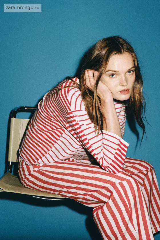 ЗАУЖЕННЫЕ ДЖИНСЫ В ПОЛОСКУ — коллекция Zara «ZW»