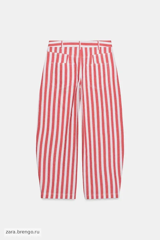 ЗАУЖЕННЫЕ ДЖИНСЫ В ПОЛОСКУ — коллекция Zara «ZW»