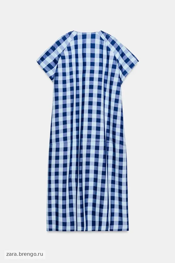 ПЛАТЬЕ В КЛЕТКУ С ЗАВЯЗКАМИ — коллекция Zara «ZW»