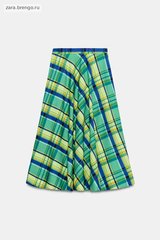 ЮБКА МИДИ В КЛЕТКУ — коллекция Zara «ZW»