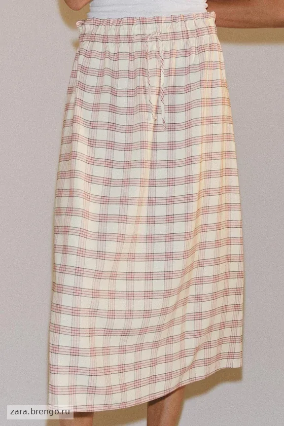 ЮБКА МИДИ В КЛЕТКУ — коллекция Zara «ZW»