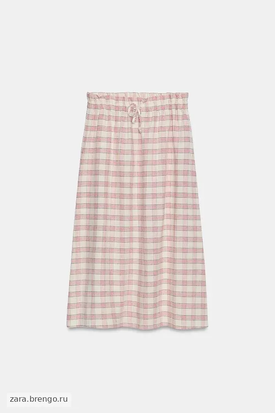 ЮБКА МИДИ В КЛЕТКУ — коллекция Zara «ZW»
