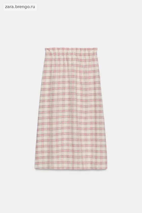 ЮБКА МИДИ В КЛЕТКУ — коллекция Zara «ZW»