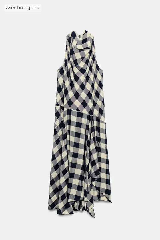 ПЛАТЬЕ ХАЛТЕР В КЛЕТКУ — коллекция Zara «ZW»