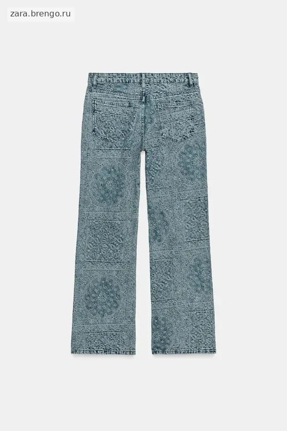 ДЖИНСЫ клёш ИЗ ЖАККАРДА С ВЫСОКОЙ ПОСАДКОЙ — коллекция Zara «ZW»