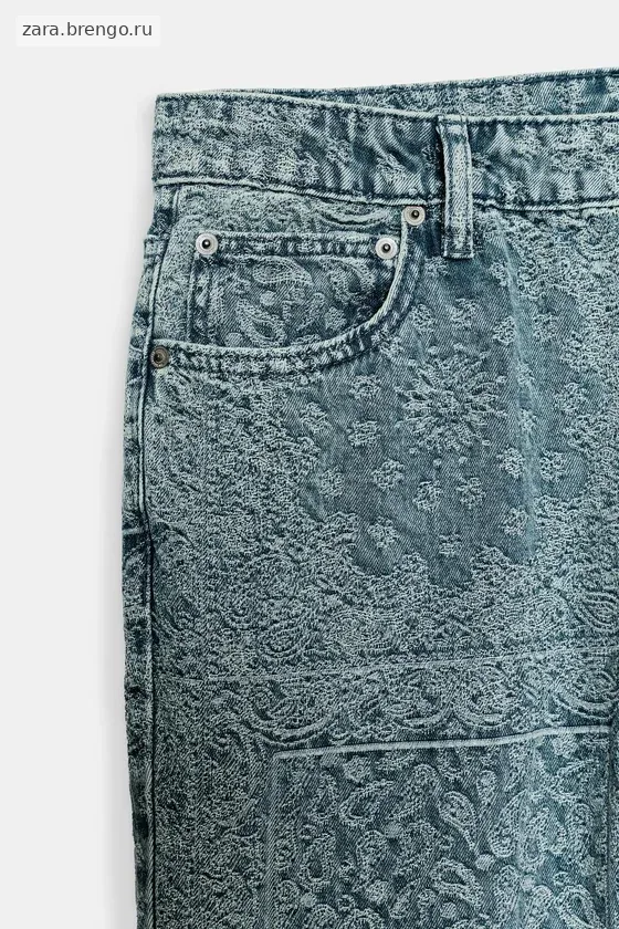 ДЖИНСЫ клёш ИЗ ЖАККАРДА С ВЫСОКОЙ ПОСАДКОЙ — коллекция Zara «ZW»