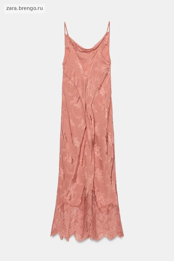 ЖАККАРДОВОЕ ПЛАТЬЕ С КРУЖЕВОМ — коллекция Zara «ZW»