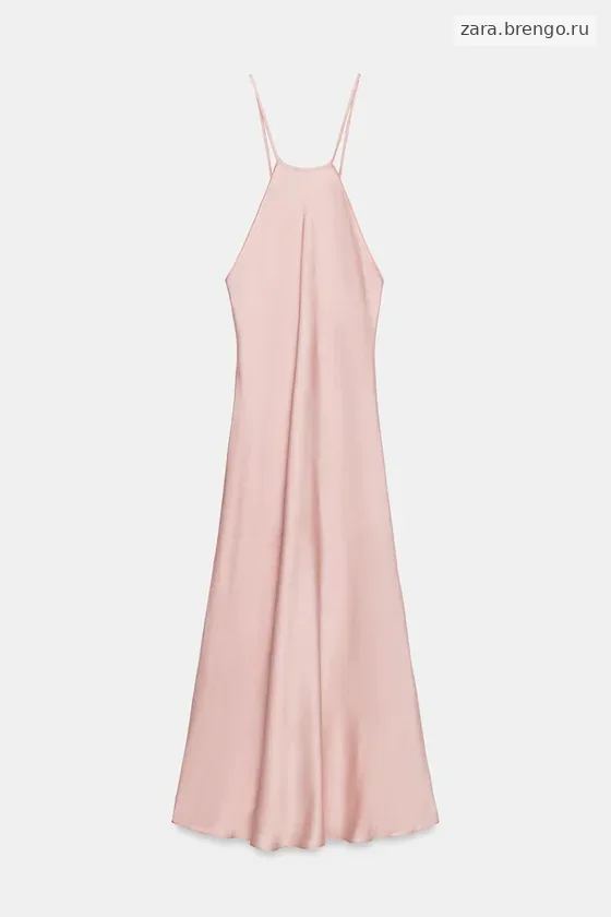 АТЛАСНОЕ ПЛАТЬЕ ХАЛТЕР коллекция Zara «ZW»